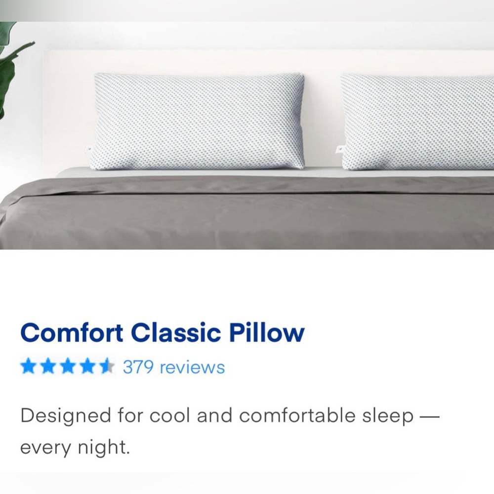 AmeriSleep Queen sized Comfort Classic pillows (2)